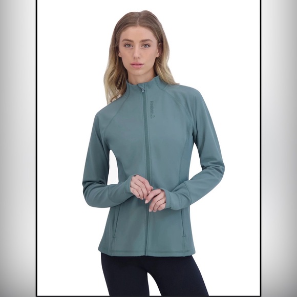Reebok Jackets & Blazers - NWT Reebok Athleisure Sea Green Lightweight Full-Zip Active Jacket